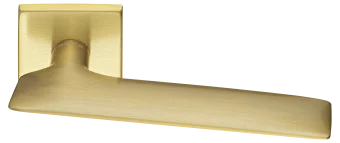 Ручка дверная GALACTIC S5 OSA раздельная на квадратной розетке, цвет матовое золото, ЦАМ