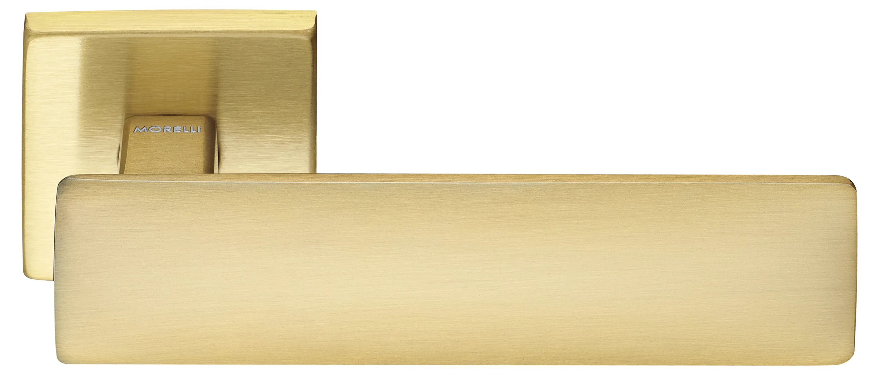 Ручка дверная SPACE S5 OSA раздельная на квадратной розетке, цвет матовое золото, ЦАМ фото купить Рязань