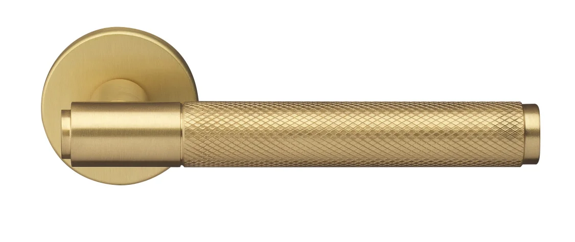 BRIDGE R6 OSA, ручка дверная с усиленной розеткой, цвет -  матовое золото фото купить Рязань