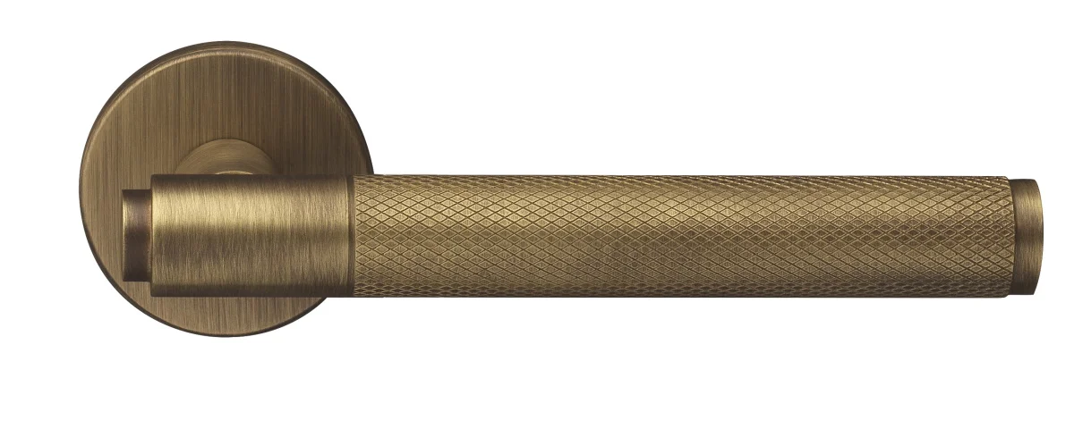 BRIDGE R6 BGO, ручка дверная с усиленной розеткой, цвет -  матовая бронза фото купить Рязань