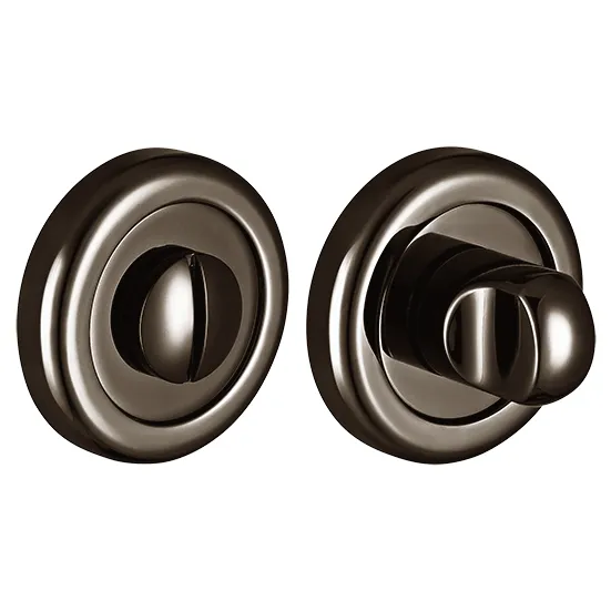 Завертка сантехническая LUX-WC-R4 NIN на круглой розетке цвет черный никель фото купить Рязань