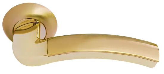 ПАЛАЦЦО, ручка дверная MH-02 SG/GP, цвет - мат.золото/золото фото купить Рязань