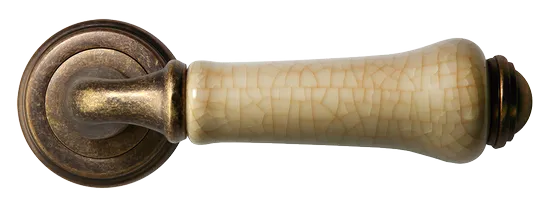 UMBERTO, ручка дверная MH-41-CLASSIC OMB/CH, цвет-старая мат.бронза/шампань фото купить в Рязани