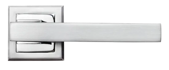 PIQUADRO, ручка дверная MH-37 SC/CP-S, на квадратной накладке, цвет - мат.хром/хром фото купить в Рязани