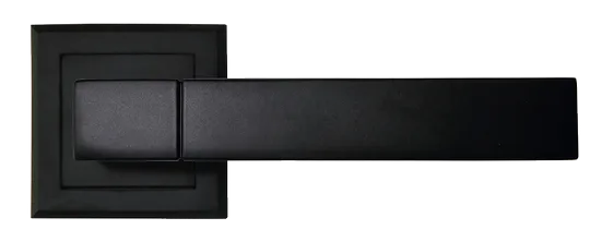 FUKOKU, ручка дверная на квадратной накладке MH-28 BL-S, цвет - черный фото купить в Рязани
