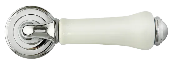 UMBERTO, ручка дверная MH-41-CLASSIC PC/W, цвет- хром/белый фото купить в Рязани