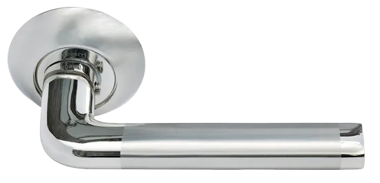 КОЛОННА, ручка дверная MH-03 SN/CP, цвет - бел. никель/хром фото купить Рязань