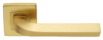Ручка дверная TENDER S3 OSA раздельная на квадратной розетке, цвет матовое золото, латунь