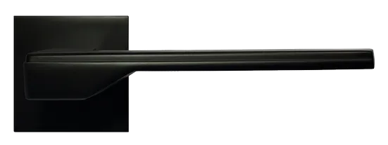 PIERRES, ручка дверная на квадратной накладке MH-49-S6 BL, цвет - черный фото купить в Рязани