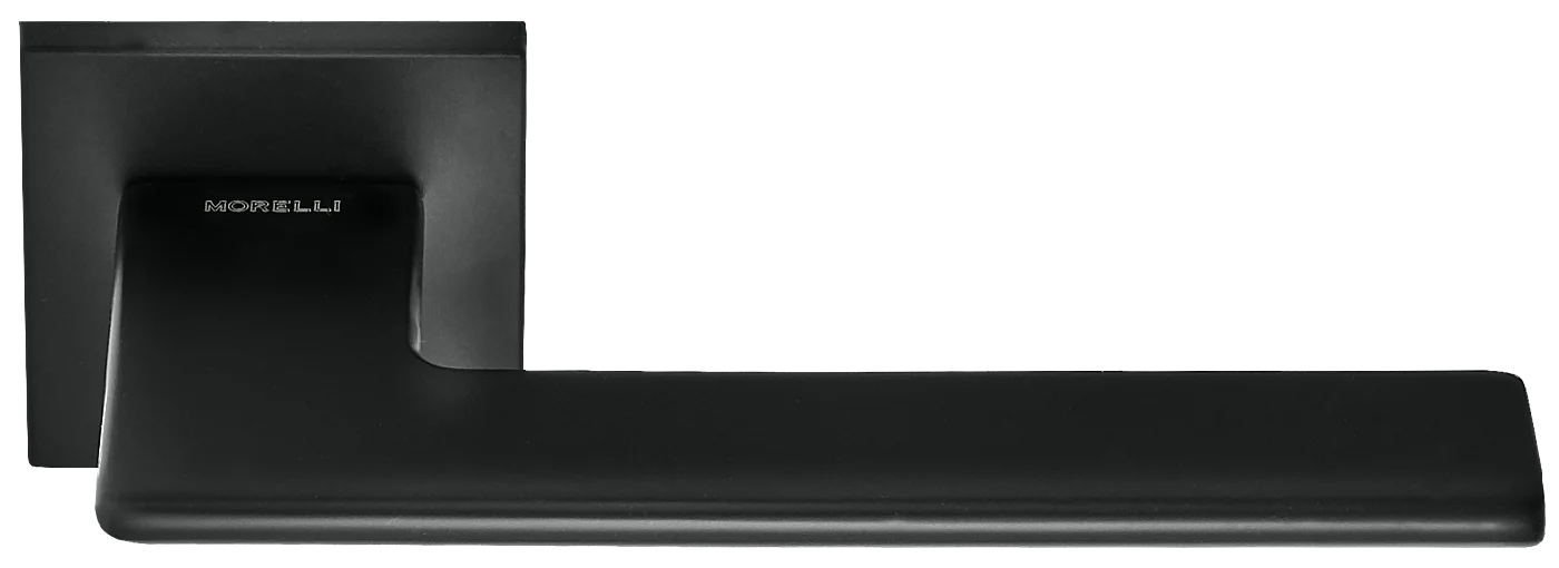 PLATEAU, ручка дверная на квадратной накладке MH-51-S6 BL, цвет - черный фото купить Рязань