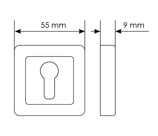 Накладка MH-KH-S55 GR/PC на ключевой цилиндр, цвет графит/хром фото купить в Рязани