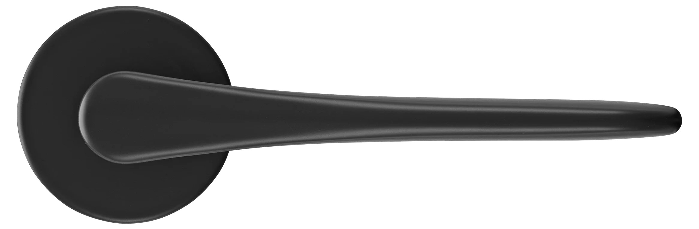 AULA R5 NERO, ручка дверная на розетке 7мм, цвет -  черный фото купить в Рязани
