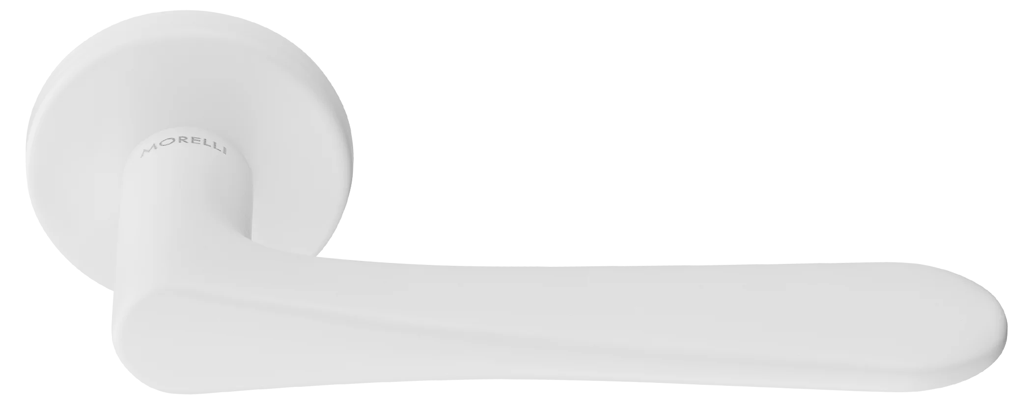 AULA R5 BIA, ручка дверная на розетке 7мм, цвет -  белый фото купить Рязань