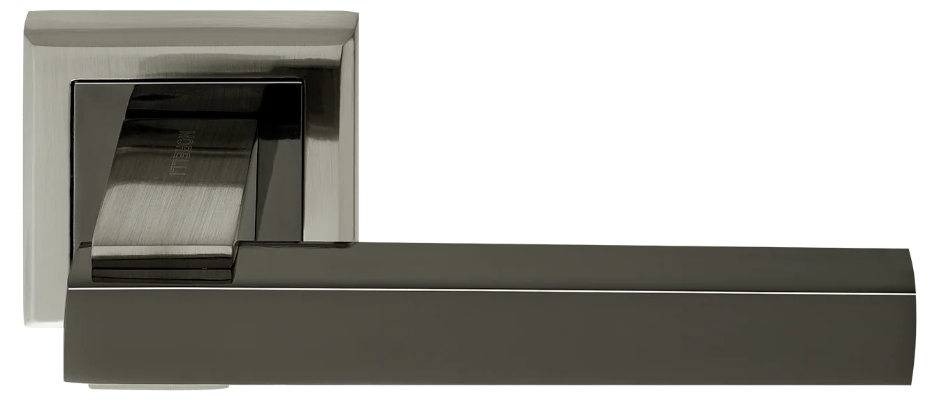 PIQUADRO, ручка дверная MH-37 SN/BN-S, на квадратной накладке, цвет - бел. никель/черн. никель фото купить Рязань