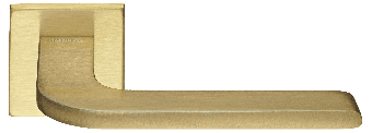 Ручка дверная SPUTNIK S5 OSA раздельная на квадратной розетке, цвет матовое золото, ЦАМ