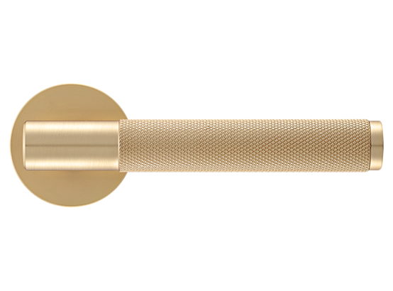 Ручка дверная "AZRIELI" на круглой розетке 6 мм, MH-57-R6T MSG, цвет - мат. сатинированное золото фото купить в Рязани