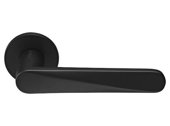 CAYAN - ручка дверная  на круглой розетке 6 мм, MH-58-R6 BL,  цвет - чёрный фото купить Рязань