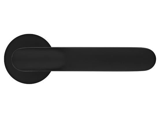 GARAK  ручка дверная на круглой розетке 6 мм, MH-59-R6 BL, цвет - чёрный фото купить в Рязани