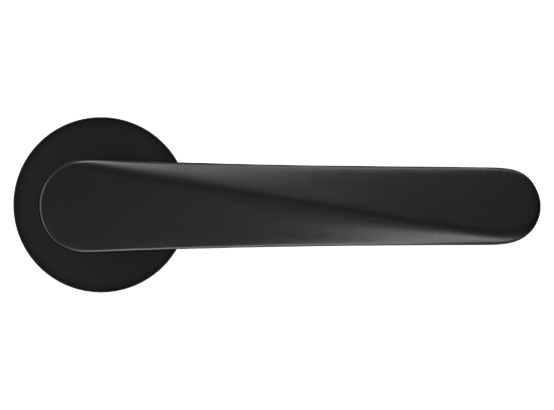 CAYAN - ручка дверная  на круглой розетке 6 мм, MH-58-R6 BL,  цвет - чёрный фото купить в Рязани